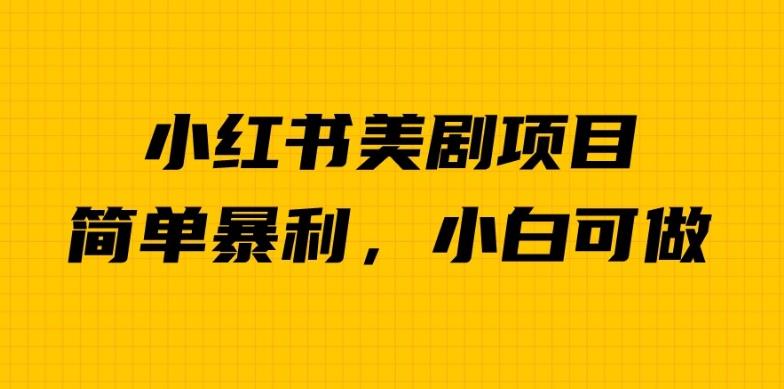 外面卖1980的小红书美剧项目，单日收益1000＋，小众暴利的赛道【揭秘】-风淘社