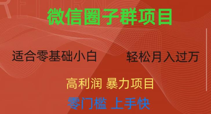 微信资源圈子群项目,零门槛,易上手,一个群1元,一天轻轻松松300+【揭秘】-风淘社