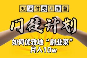 【知识付费训练营】手把手教你优雅地“割韭菜”月入10w【揭秘】-风淘社