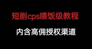 短剧cps喂饭级教学，内涵高佣授权渠道-风淘社