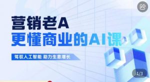 营销老A·更懂商业的AI人工智能课,驾驭人工智能助力生意增长-风淘社