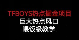TFBOYS热点掘金项目,巨大热点风口,喂饭级教学-风淘社