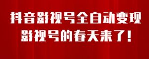 8月最新抖音影视号挂载小程序全自动变现，每天一小时收益500＋，可无限放大【揭秘】-风淘社