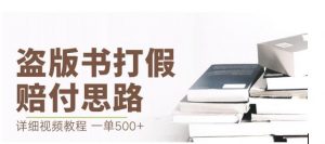 最新盗版书赔付打假项目,一单利润500+【详细玩法视频教程】【仅揭秘】-风淘社