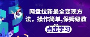 网盘拉新最全变现方法，操作简单,保姆级教学【揭秘】-风淘社