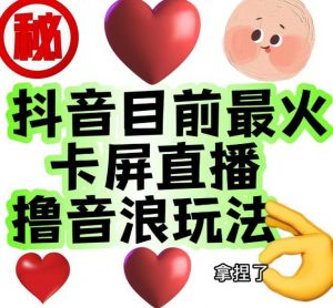 外面收费1980的抖音卡屏直播玩法，一个抖音号可以撸几百到几千不等【详细玩法教程】-风淘社
