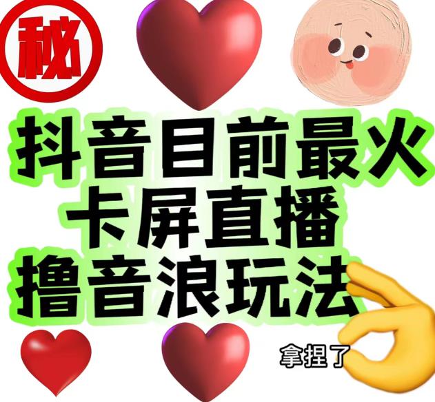 外面收费1980的抖音卡屏直播玩法，一个抖音号可以撸几百到几千不等【详细玩法教程】-风淘社