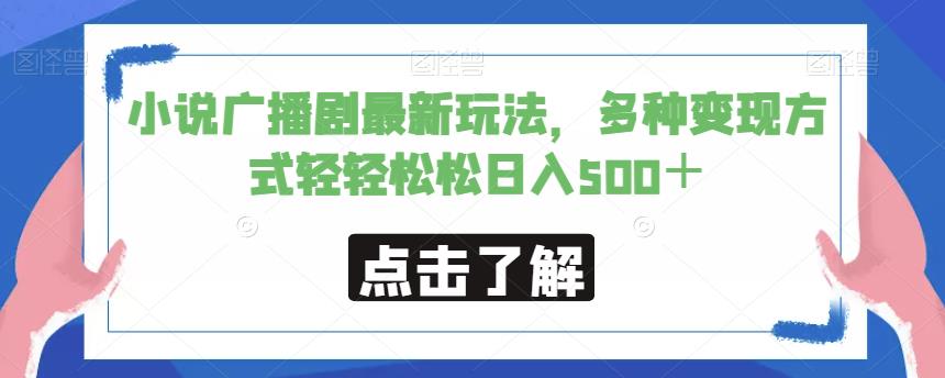 小说广播剧最新玩法，多种变现方式轻轻松松日入500＋【揭秘】-风淘社