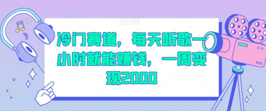 冷门赛道，每天听歌一小时就能赚钱，一周变现2000【揭秘】-风淘社