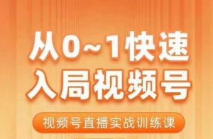 陈厂长·从0-1快速入局视频号课程，视频号直播实战训练课-风淘社