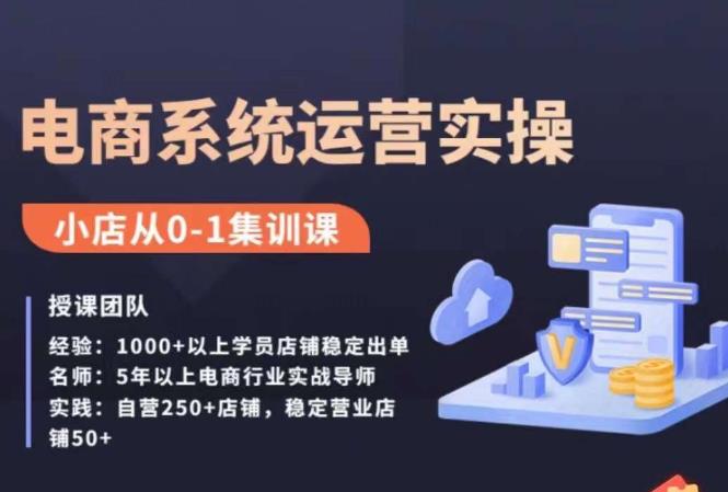 抖店精细化运营全案课,抖音小店从0-1集训营,电商系统运营实操课-风淘社