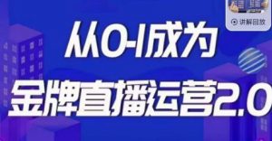 交个朋友·金牌直播运营2.0,运营课从0-1成为金牌直播运营-风淘社