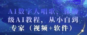 AI数字人唱歌,保姆级AI教程,从小白到专家(视频+软件)-风淘社