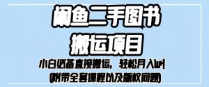 外面卖1980的闲鱼二手图书搬运项目,小白必备直接搬运,轻松月入1w+【揭秘】-风淘社
