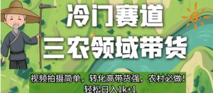 冷门赛道三农领域带货,视频拍摄简单,转化高带货强,农村必做!【揭秘】-风淘社