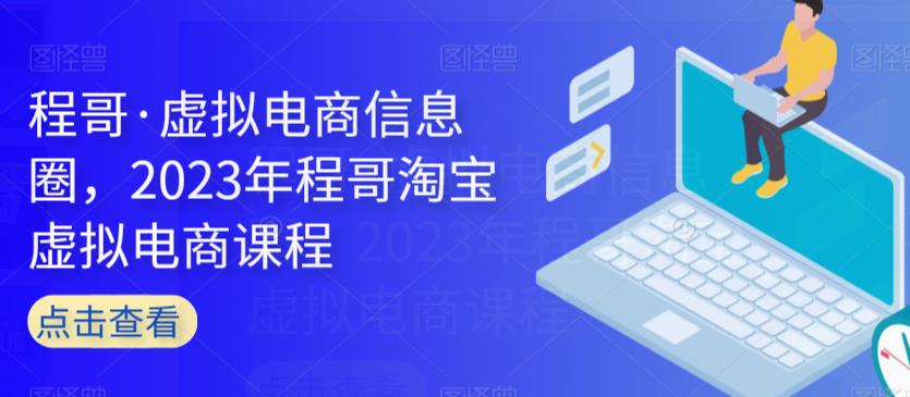 程哥·虚拟电商信息圈，2023年程哥淘宝虚拟电商课程-风淘社