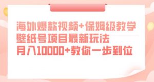 海外爆款视频+保姆级教学,壁纸号项目最新玩法,月入10000+教你一步到位【揭秘】-风淘社