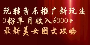 玩转音乐推广新玩法,0粉单月收入6000+,最新美女图文攻略【揭秘】-风淘社
