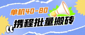 外面收费698的携程撸包秒到项目,单机40-80可批量-风淘社