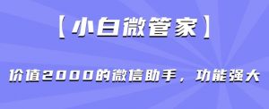 【小白微管家】价值2000的微信助手,功能强大-风淘社