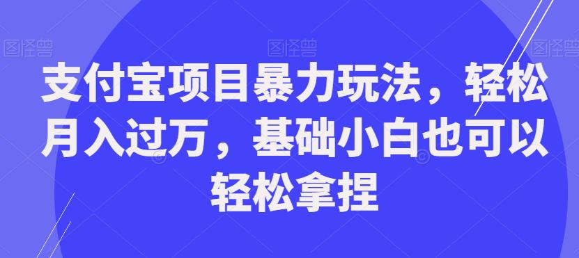 支付宝项目暴力玩法，轻松月入过万，基础小白也可以轻松拿捏【揭秘】-风淘社