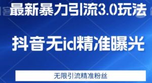 最新暴力引流3.0版本，抖音无id暴力引流各行业精准用户-风淘社