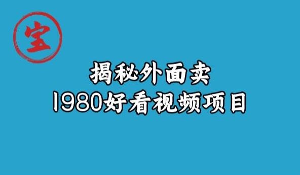 宝哥揭秘外面卖1980好看视频项目,投入时间少,操作难度低-风淘社