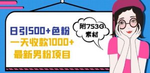 一天收款1000+元,最新男粉不封号项目,拒绝大尺度,全新的变现方法【揭秘】-风淘社