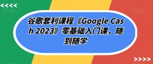 谷歌套利课程《Google Cash 2023》零基础入门课,随到随学-风淘社