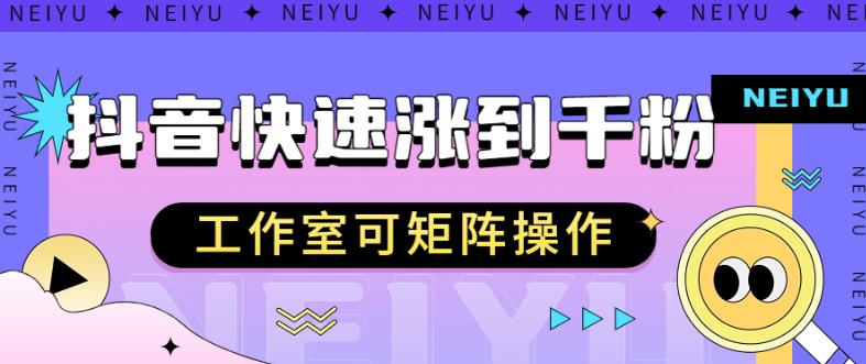 抖音快速涨粉秘籍,教你如何快速涨到千粉,工作室可矩阵操作【揭秘】-风淘社