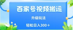 百家号视频搬运新玩法，简单操作，附保姆级教程，小白也可轻松日入300＋【揭秘】-风淘社