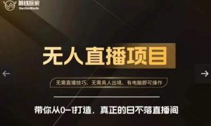 前线玩家快手无人直播带货课,带你从0-1打造,真正的日不落直播间-风淘社
