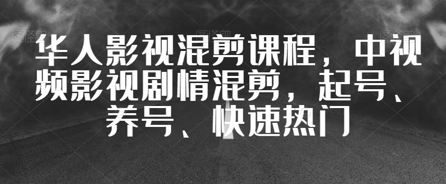 华人影视混剪课程,中视频影视剧情混剪,起号、养号、快速热门-风淘社