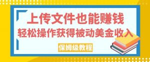 上传文件也能赚钱，轻松操作获得被动美金收入，保姆级教程【揭秘】-风淘社