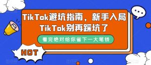 TikTok避坑指南，新手入局TikTok别再踩坑了-风淘社