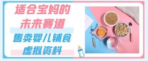 适合宝妈的未来赛道，售卖婴儿辅食虚拟资料，一份9.9-69.9元闭眼赚钱-风淘社