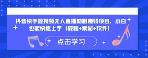 抖音快手短视频无人直播助眠赚钱项目，小白也能快速上手（教程+素材+软件）-风淘社