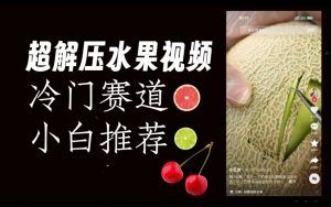 超冷门抖音赛道，水果解压视频0风险，非常容易爆火【揭秘】-风淘社