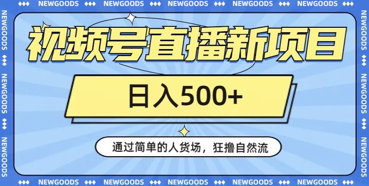 视频号直播新项目,通过简单的人货场,狂撸自然流,日入500+【260G资料】-风淘社