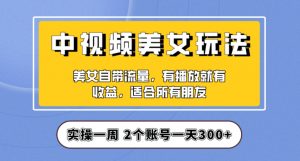 实操一天300+，中视频美女号项目拆解，保姆级教程助力你快速成单！【揭秘】-风淘社