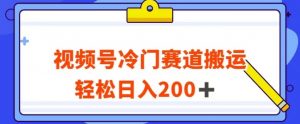 视频号最新冷门赛道搬运玩法，轻松日入200+【揭秘】-风淘社