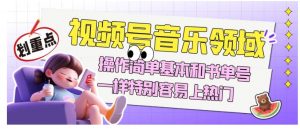 视频号音乐领域项目玩法，操作简单基本和书单号一样，特别容易上热门【揭秘】-风淘社