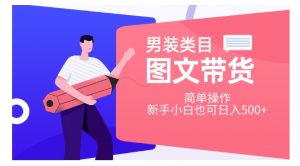 男装类目图文带货，简单操作，新手小白也可日入500+【揭秘】-风淘社
