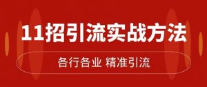 精准引流术:11招引流实战方法,让你私域流量加到爆(11节课完整)-风淘社