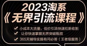 2023淘系无界引流实操课程，​小成本大流量，低价引流快速拉新收割，让你快速掌握无界突破瓶颈-风淘社