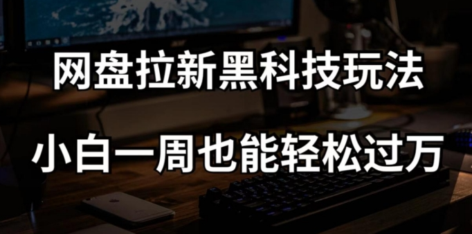 网盘拉新黑科技玩法,小白一周也能轻松过万【全套视频教程+黑科技】【揭秘】-风淘社