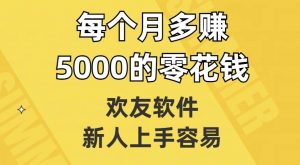 欢友软件,新人上手容易,每个月多赚5000的零花钱【揭秘】-风淘社