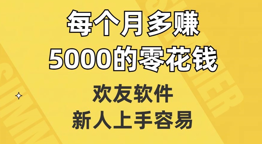 欢友软件，新人上手容易，每个月多赚5000的零花钱【揭秘】-风淘社