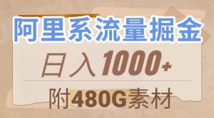 阿里系流量掘金,几分钟一个作品,无脑搬运,日入1000+(附480G素材)【揭秘】-风淘社