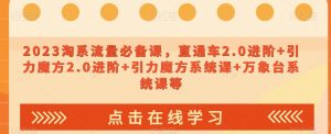 023淘系流量必备课，直通车2.0进阶+引力魔方2.0进阶+引力魔方系统课+万象台系统课等-风淘社